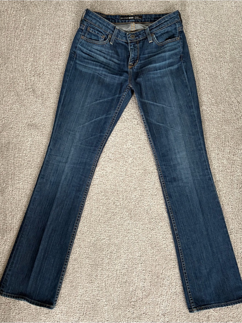 Big Star Women's Flared Jeans in Dark Blue Wash